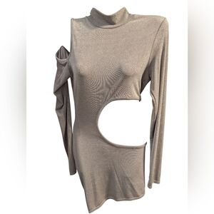 Stylish Cut-Out Long Sleeve Mini Dress